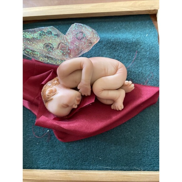 Hand made Fairy Newborn Signed With display case - Picture 2 of 9